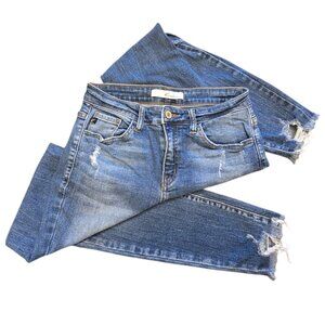 KANCAN Distressed Cropped Ankle Jeans sz 27